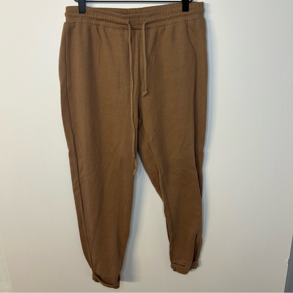 Fixmatti Brown Colorblock 2-Piece Sweatsuit Set, Size XL, Sweatshirt & Joggers - Picture 12 of 16